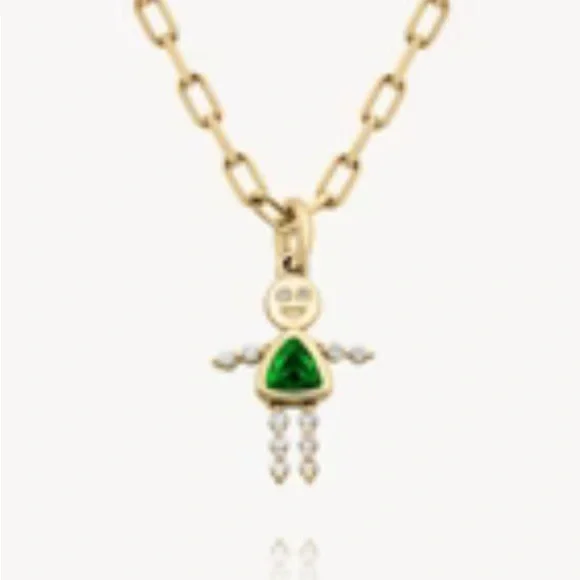 AUDRY ROSE 14K / EMERALD “LULU” PENDANT W/ ANCHOR CHAIN
REAL EMERALD & DIAMONDS - Picture 3 of 6